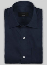 Navy Stretch Twill Shirt