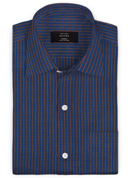 Giza Blue Lagoon Cotton Shirt - Full Sleeves