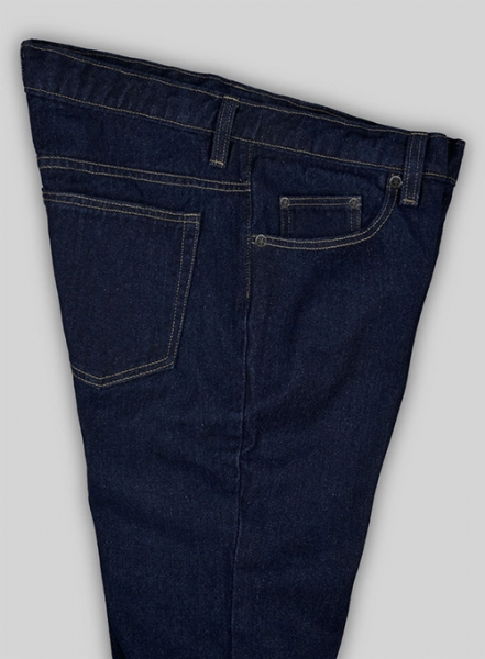 Dark Blue 14.5oz Heavy Denim Jeans - Hard Wash