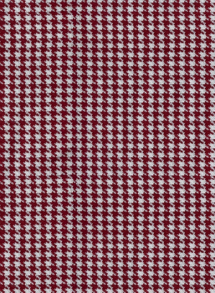 Reda Carmine Red Houndstooth Wool Jacket