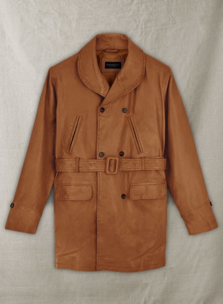 Brown Brad Pitt Legends of the Fall Leather Trench Coat