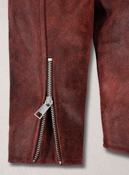 Dark Vintage Red Lewis Hamilton Leather Jacket