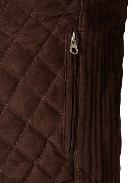 Soft Dark Brown Suede Leather Vest # 324