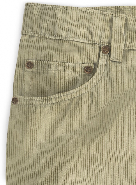 Light Khaki Thick Corduroy Jeans - 8 Wales