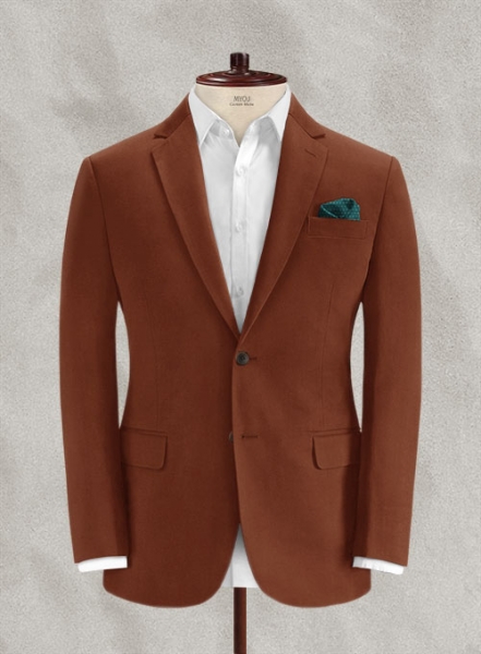 Stretch Summer Weight Rust Chino Jacket
