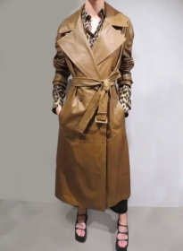 Milan Leather Long Coat