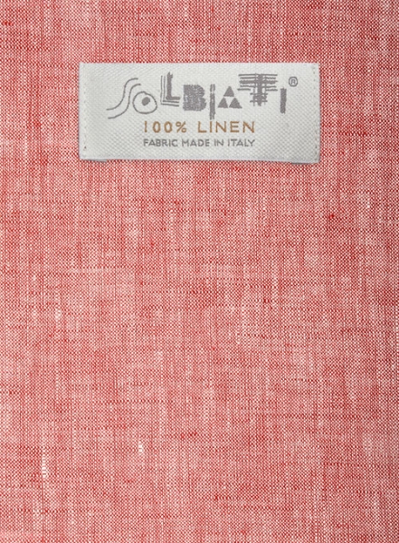 Solbiati Coral Red Linen Shirt