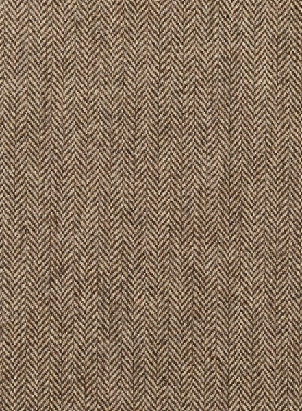 Irish Brown Herringbone Tweed Pea Coat