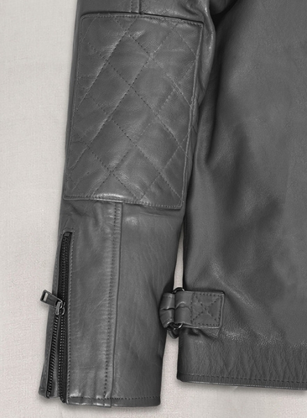 Thick Goat Gray Washed & Wax Leather Jacket #613