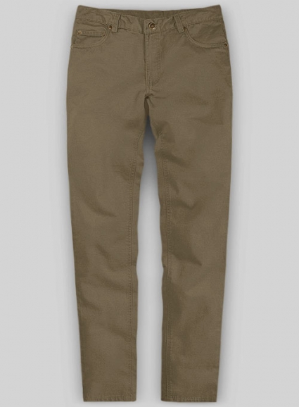 Earthy Brown Cotton Power Stretch Chino Jeans