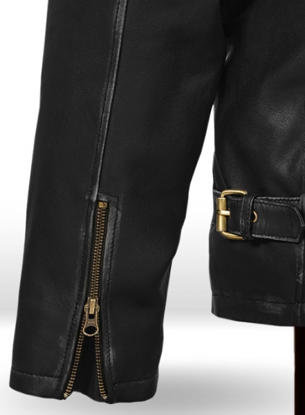 Rubbed Black Aaron Taylor Johnson Godzilla 2014 Leather Jacket