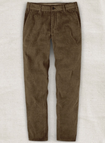 Brown Stretch Corduroy Trousers