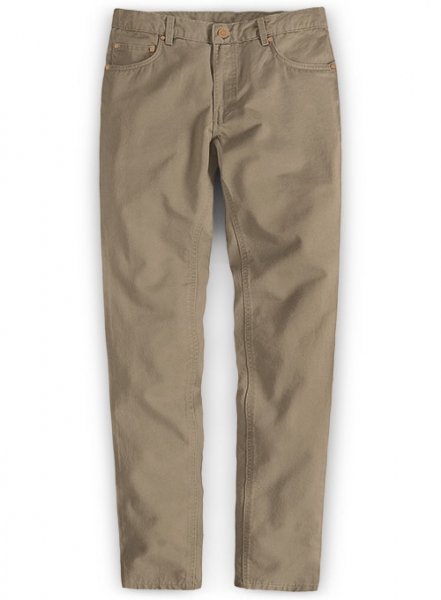 Dark Beige Stretch Chino Jeans