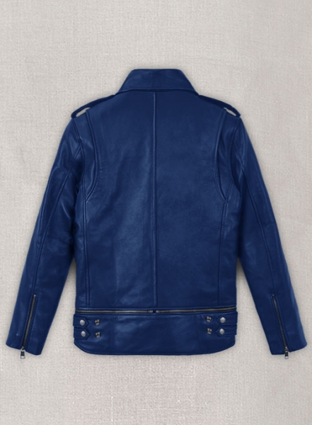 Rich Blue Trooper Biker Jacket