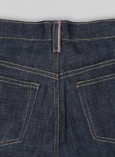 Selvedge Orange Blue Denim Jeans - Raw Unwashed
