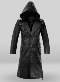 Black Assassin\'s Creed Jacob Frye Leather Long Coat