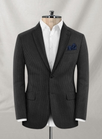 Napolean Mini Stripe Black Wool Jacket
