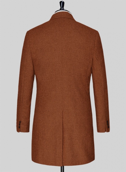 Melange Rust Tweed Overcoat