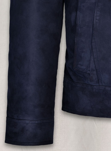 Dark Slate Purple Suede Leather Jacket # 700