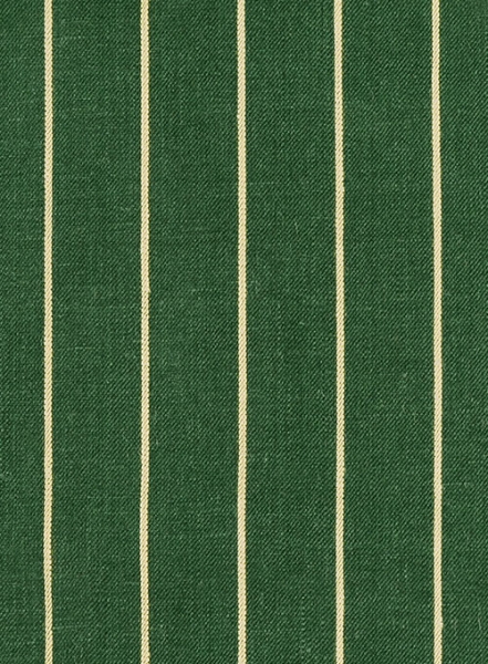 Italian Green Stripe Linen Suit