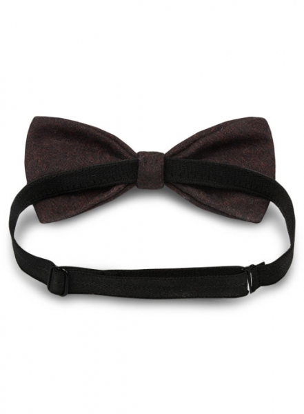 Italian Flannel Wool Bow - Wine
