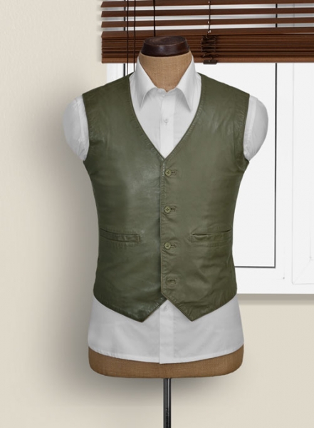 Pure Leather Basicallo Green Suit