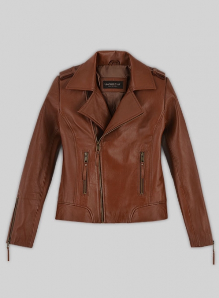Tan Brown Jennifer Aniston Leather Jacket