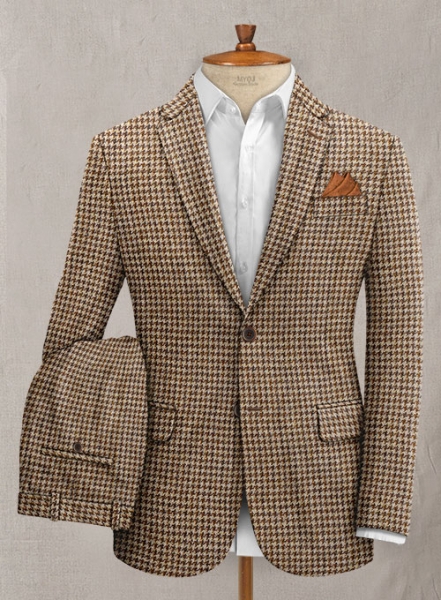 Harris Tweed Brown Houndstooth Suit