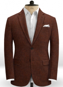 Harris Tweed Wide Herringbone Rust Jacket