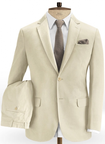 Mid Khaki Fine Twill Suit