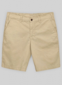 Light Khaki Stretch Summer Chino Shorts
