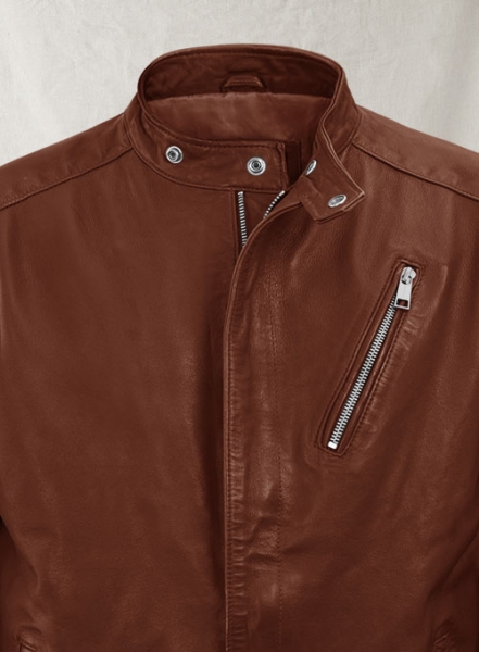 Motorad Tan Biker Leather Jacket
