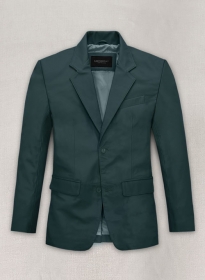 Soft Prussian Blue Leather Blazer