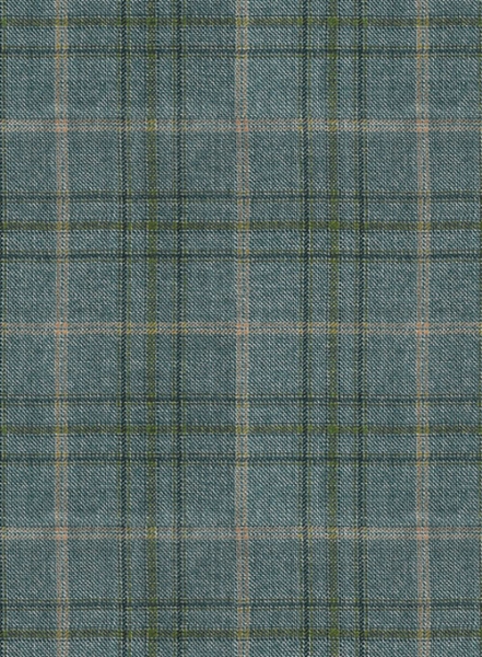 Reda Sage Green Checks Wool Pants