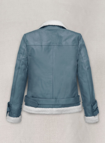 Bon Blue Rita Ora Leather Jacket #2
