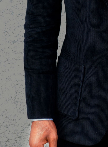 Navy Blue Thick Corduroy Suit