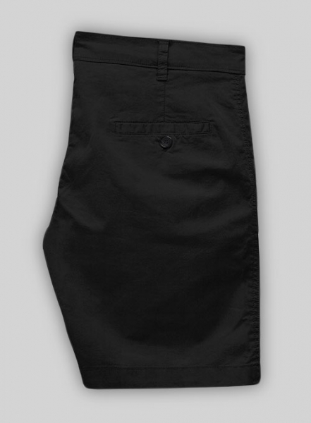 Black Summer Weight Chino Shorts