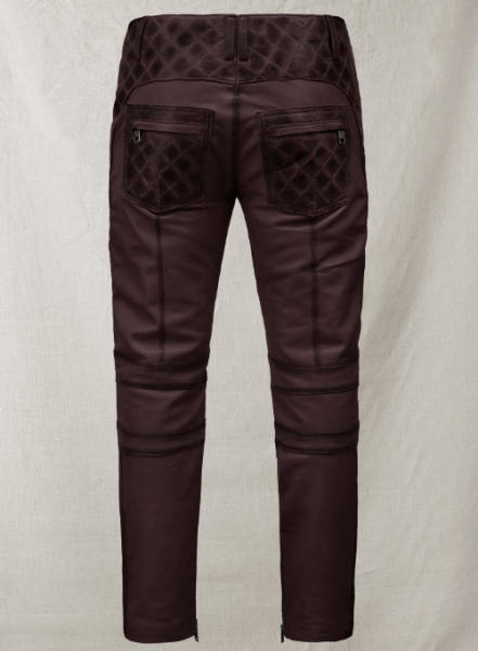 Outlaw Burnt Wine Leather Pants