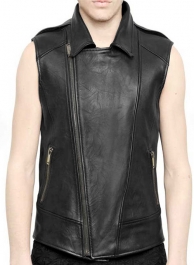 Leather Biker Vest # 317 Leather Biker Vest # 317