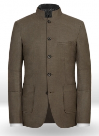 Frosted Brown Terry Rayon Breezer Style Jacket