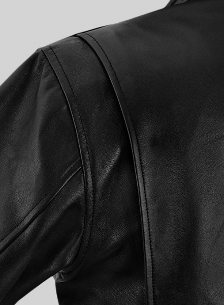 Black Bradley Cooper Burnt Leather Jacket