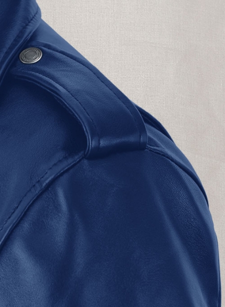 Rich Blue Trooper Biker Jacket