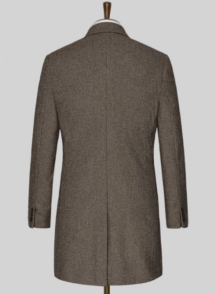 Dapper Brown Tweed Overcoat