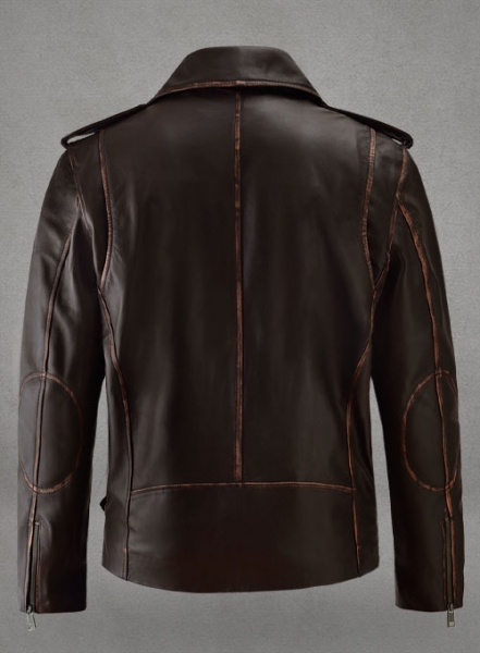 Enforcer Dark Brown Biker Leather Jacket