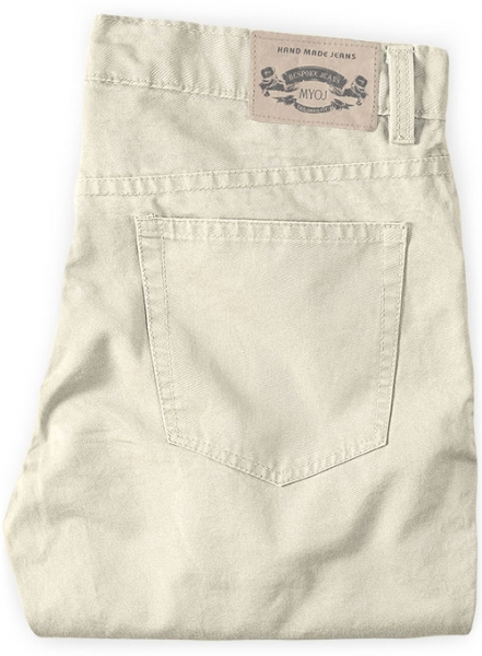 Light Beige Peach Finish Chino Jeans
