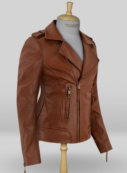 Tan Brown Jennifer Aniston Leather Jacket