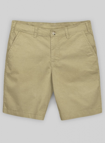Khaki Stretch Summer Weight Chino Shorts