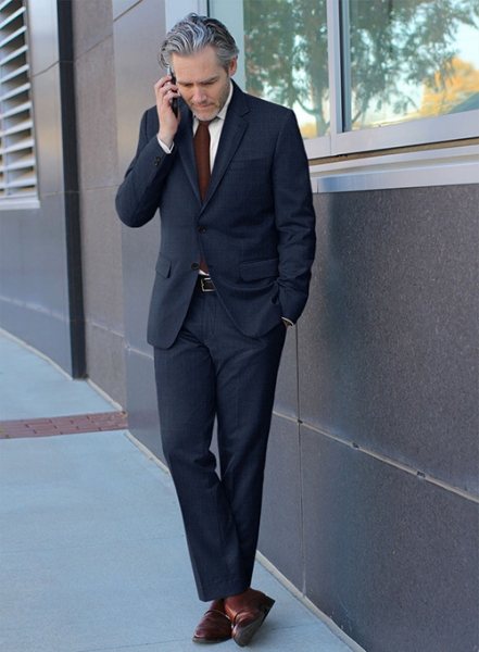 Stretch Royal Blue Wool Suit