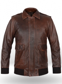 Rubbed Tan Washed Sylvester Paradise Alley Leather Jacket