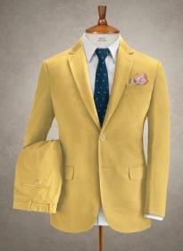 Caccioppoli Cotton Gabardine Yellow Suit